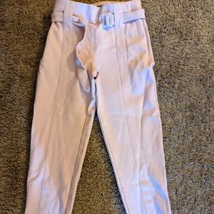 Betabrand Pink Belted Slacks
